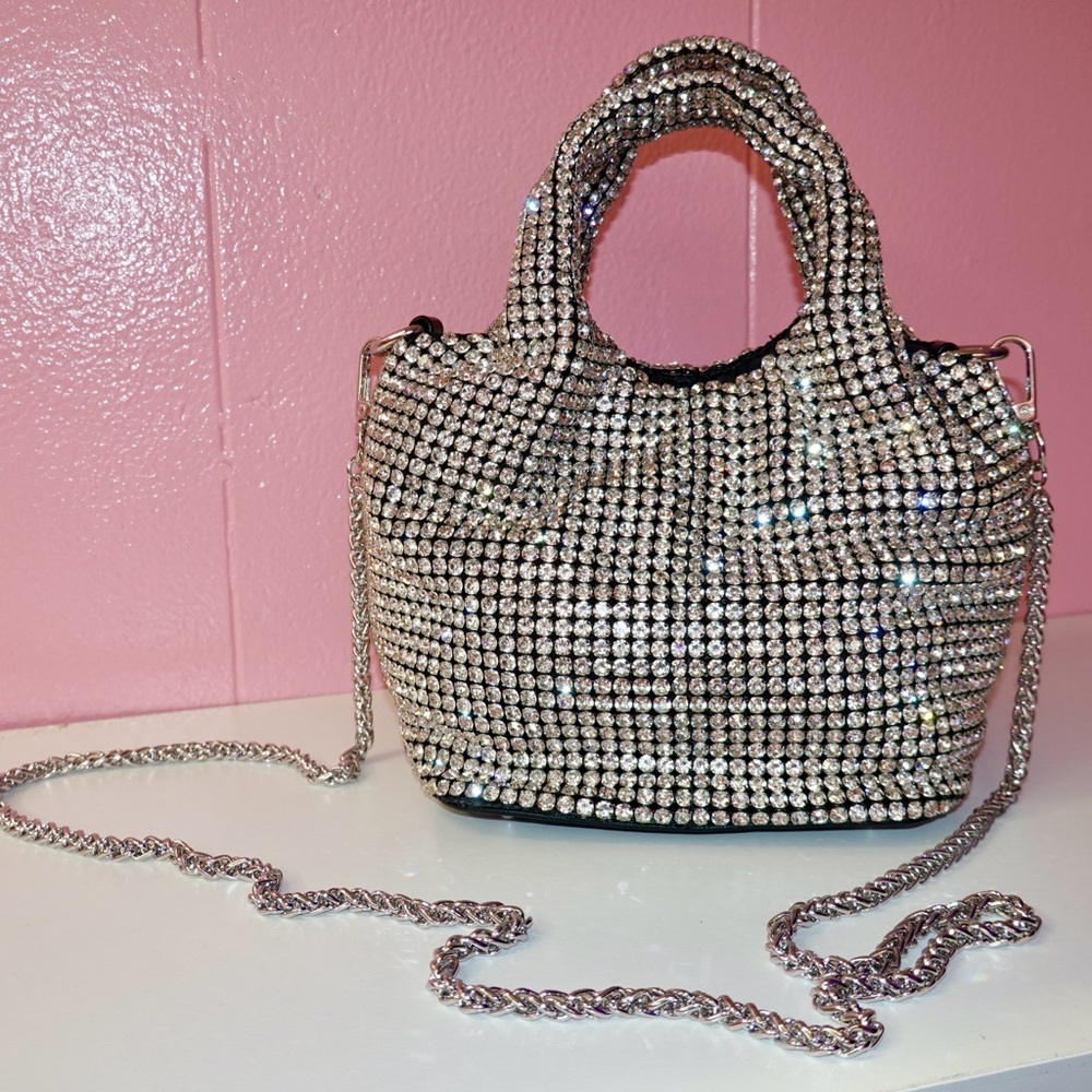 Pink Rhinestone Handbag Brand New - Picture 5 of 6